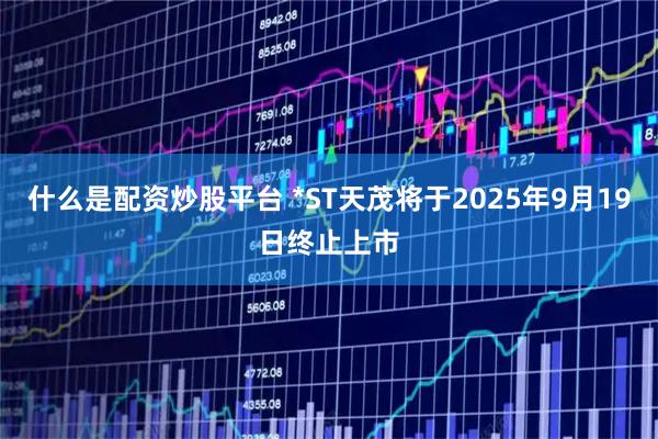 什么是配资炒股平台 *ST天茂将于2025年9月19日终止上市