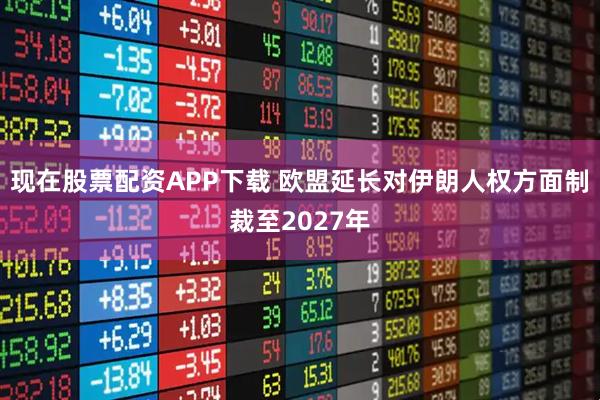 现在股票配资APP下载 欧盟延长对伊朗人权方面制裁至2027年